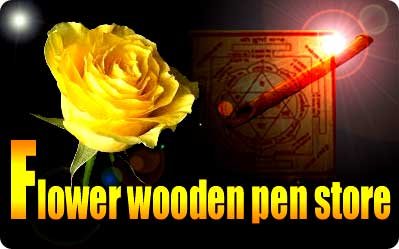 flower wooden pen