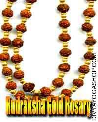Rudraksha gold rosary