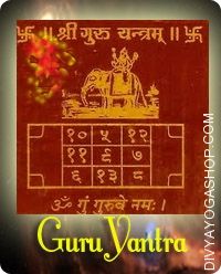 Guru gold plated yantra