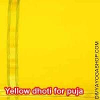 Yellow dhoti for puja