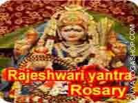 Rajeshwari Yantra and rosary for political success