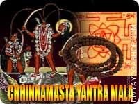 Chhinnamasta yantra and rosary for evil eye