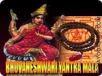 Bhuvaneshwari yantra and rosary for wisdom