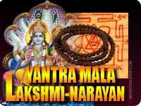 Lakshmi-narayan yantra and rosary for wealth