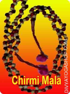 Mix Chirmi bead (red-white-black) mala
