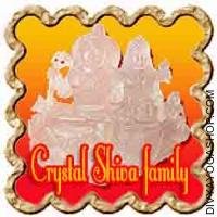Ctystal (Sphatik) Shiva Parivar