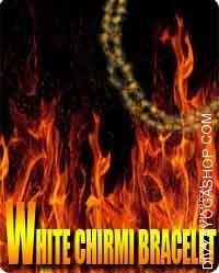 White chirmi bead bracelet