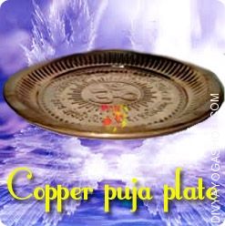 Copper puja plate