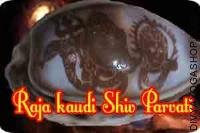 Raja Kaudi (Sea Shell) Carved Shiva-Parvati