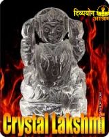 Crystal lakshmi idol
