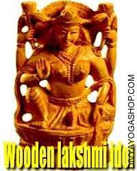 Wooden lakshmi idol