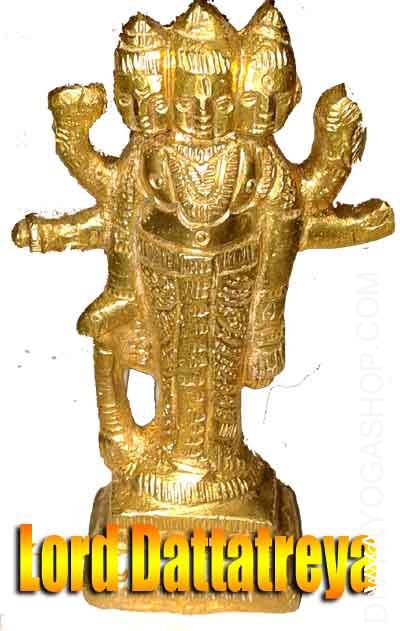 Dattatreya brass idol
