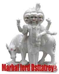  Dattatreya white stone idol 