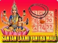 Santana-Lakshmi yantra mala for progeny