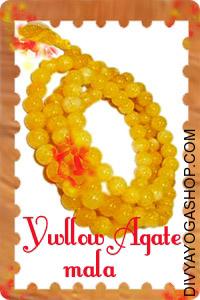 Yellow Agate Mala