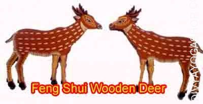 Feng Shui Wooden Deer