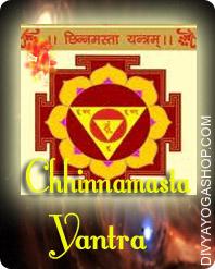 Chhinnamasta gold plated yantra
