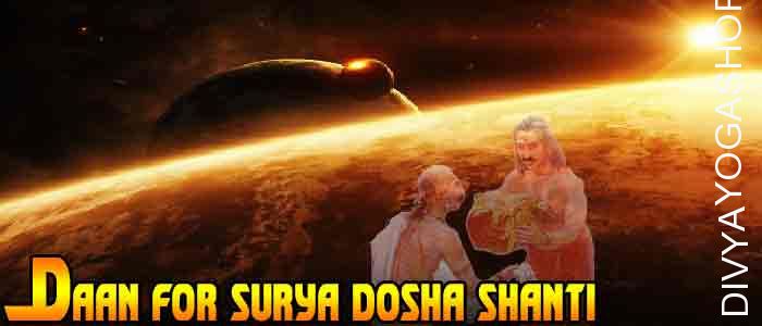 Daan (charity) for Surya Graha shanti
