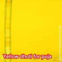 Yellow dhoti for puja
