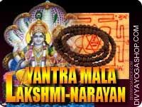 Lakshmi-narayan yantra and rosary for wealth