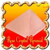 Rose crystal pyramid