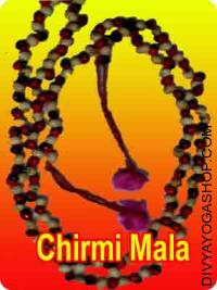 Mix Chirmi bead (red-white-black) mala