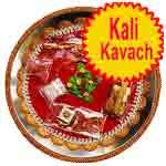 Traditional rakhi thali with kali kavach