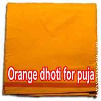 Orange dhoti for puja
