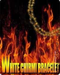 White chirmi bead bracelet