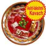 Traditional rakhi thali with asht-lakshmi kavach