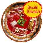 Traditional rakhi thali with gayatri kavach