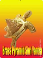 Brass Pyramid shree yantra on Tortoise